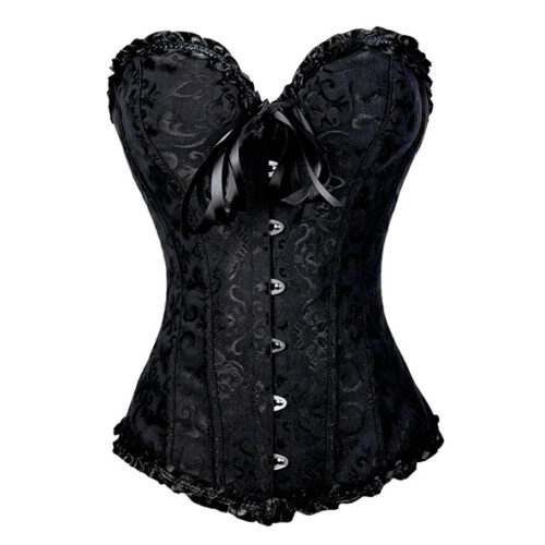 Burvogue, corset de tafeta floral para mujer