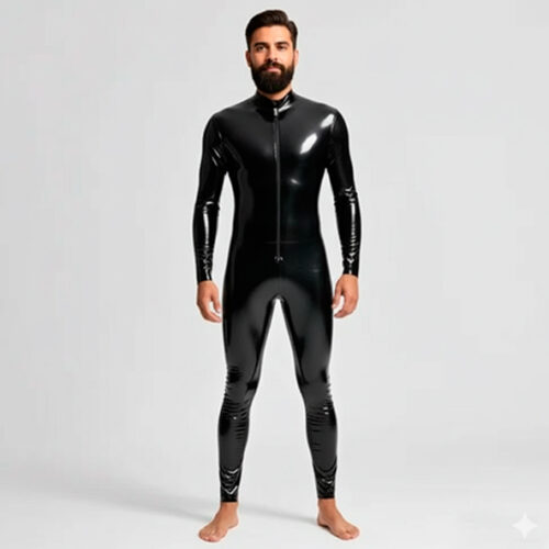 Catsuit de goma de látex para hombre